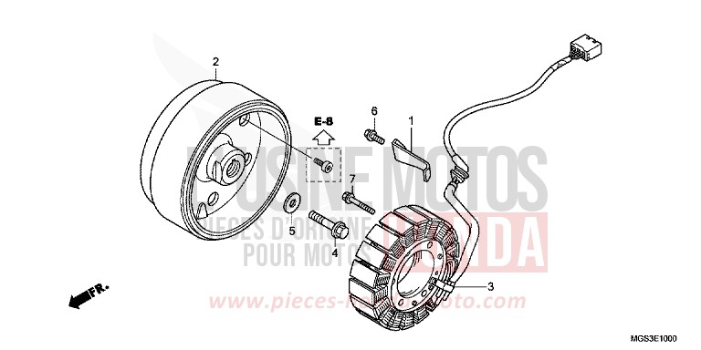 GENERATOR for NC700X Dual Cluth ABS DARKNESS BLACK METALLIC (NH463) from 2012